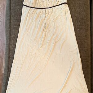 Jones New York Cream Dress with Brown Trim